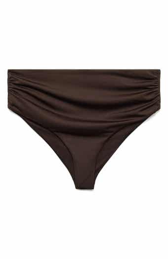 Draped High Waist Bikini Bottoms