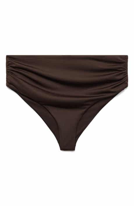Draped High Waist Bikini Bottoms
