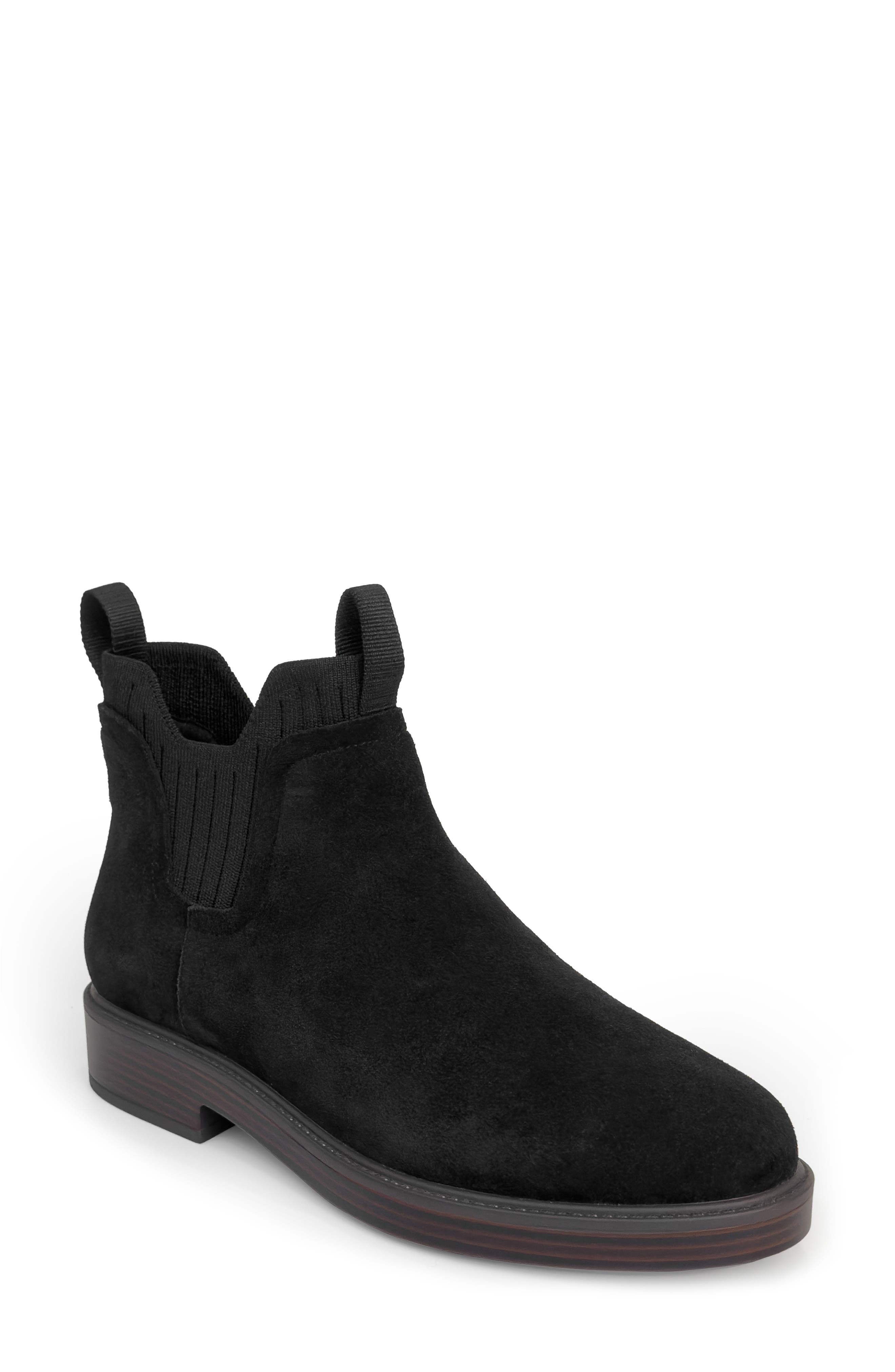 Aerosoles Pressly Chelsea Boot, Main, color, Black Suede