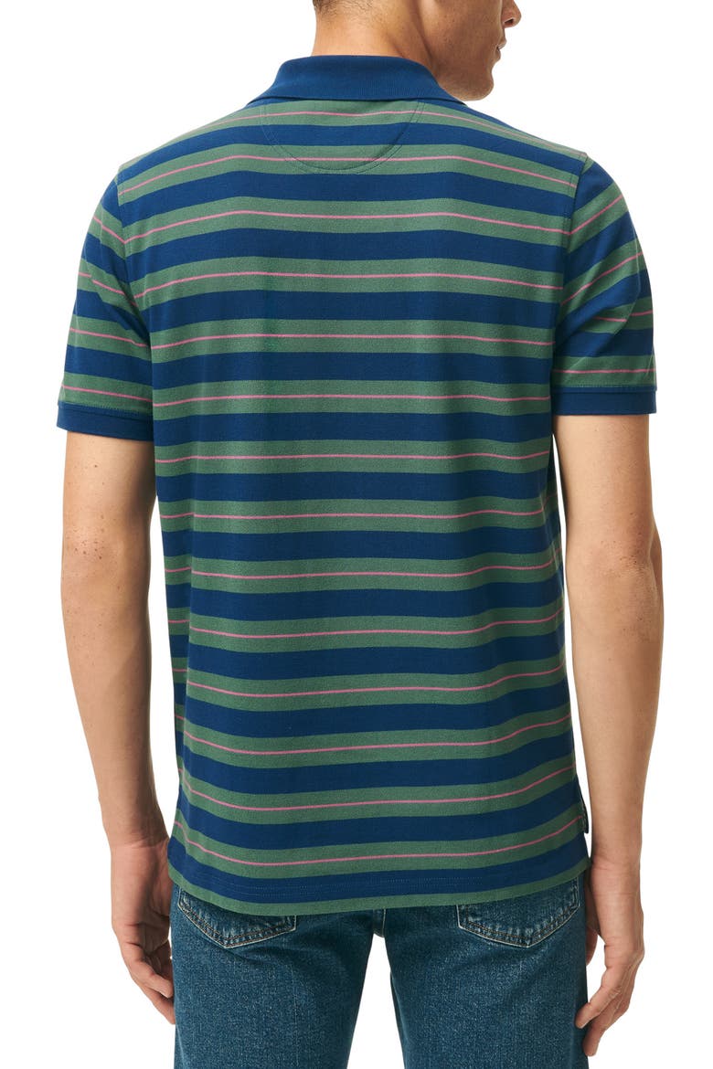 Stripe Stretch Cotton Piqué Polo, Alternate, color, GREEN MULTI