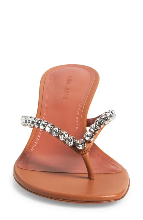 Amina Muaddi Gigi Crystalstrap Kitten Heel Sandal In Multi