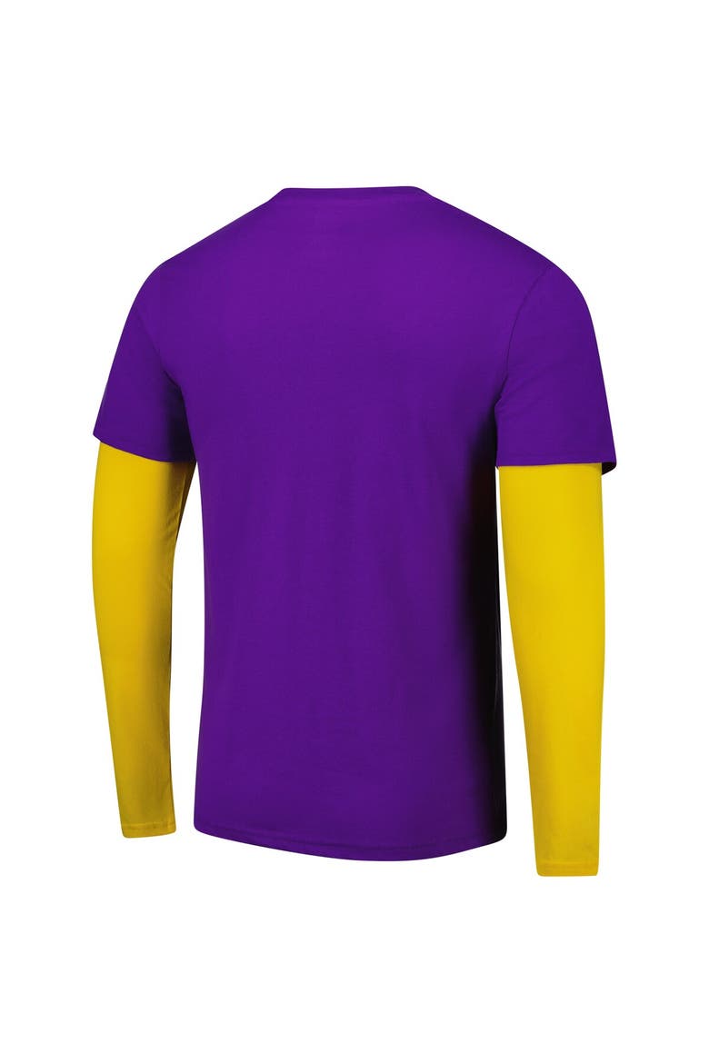 Unisex Stadium Essentials Purple Los Angeles Lakers Spectator 2fer Long Sleeve  T-Shirt, Alternate, color, Purple