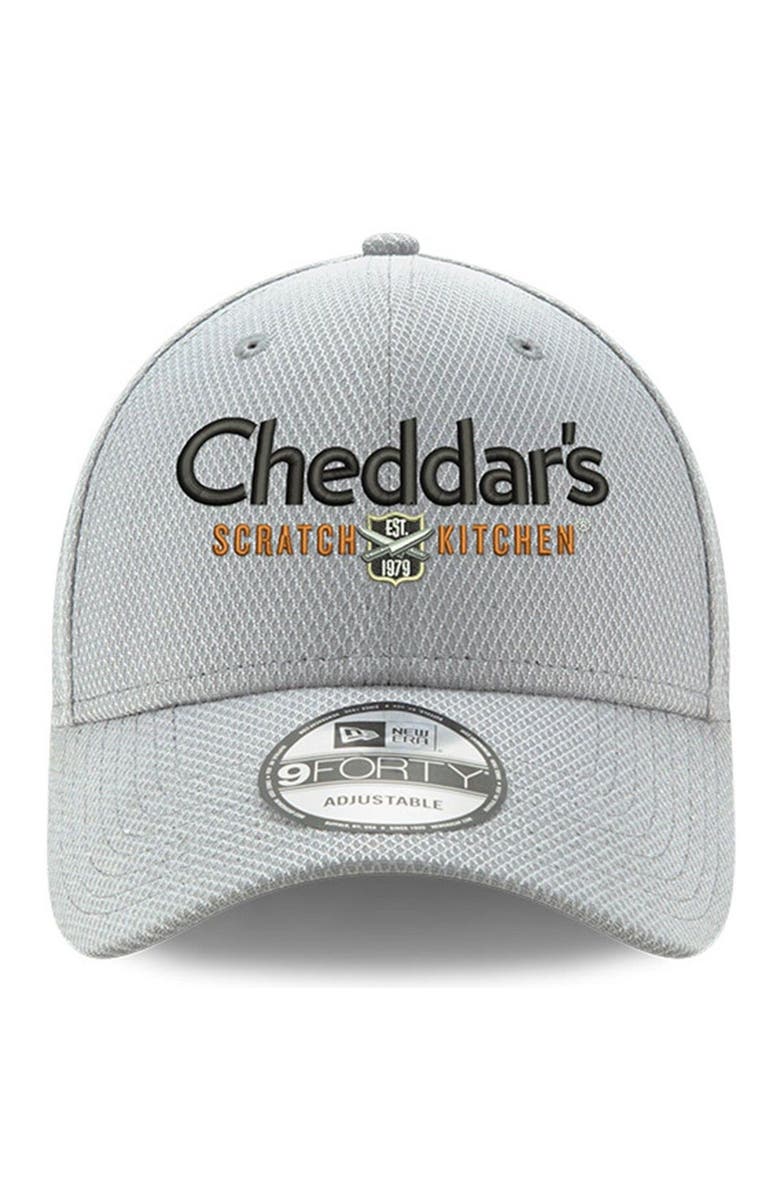 New Era Men's New Era Gray Kyle Busch 9FORTY Cheddar's Snapback Adjustable Hat, Alternate, color, Gray