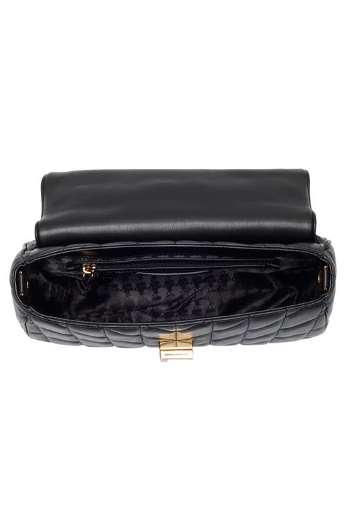 Karl Lagerfeld Paris Lafayette Quilted Leather Satchel In Black