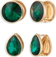 Tasha Pack of Two Huggie Earrings