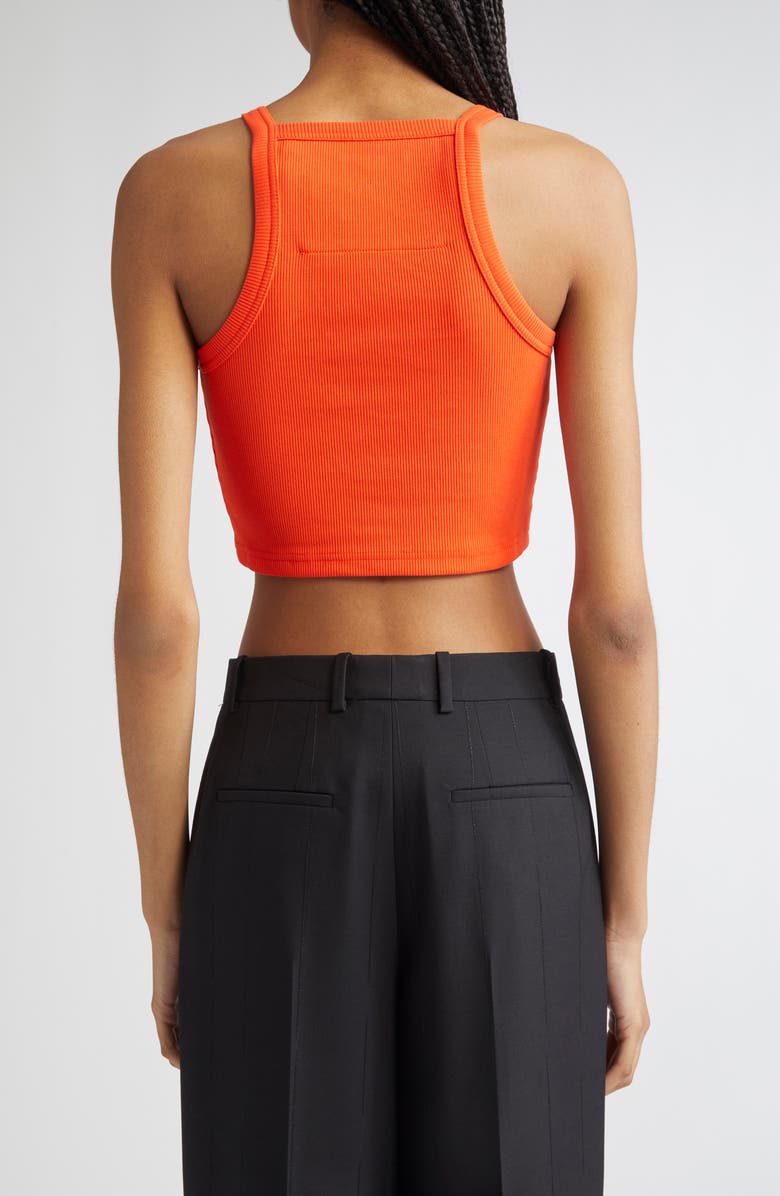Givenchy 4G Crop Stretch Cotton Rib Tank, Alternate, color, 