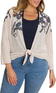 NIC+ZOE Inked Blooms Convertible Cardigan