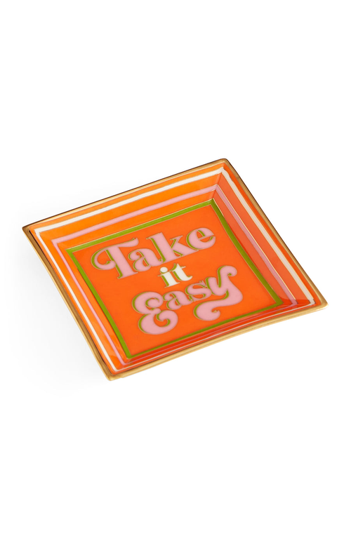 Jonathan Adler Take It Easy Square Tray In Multi