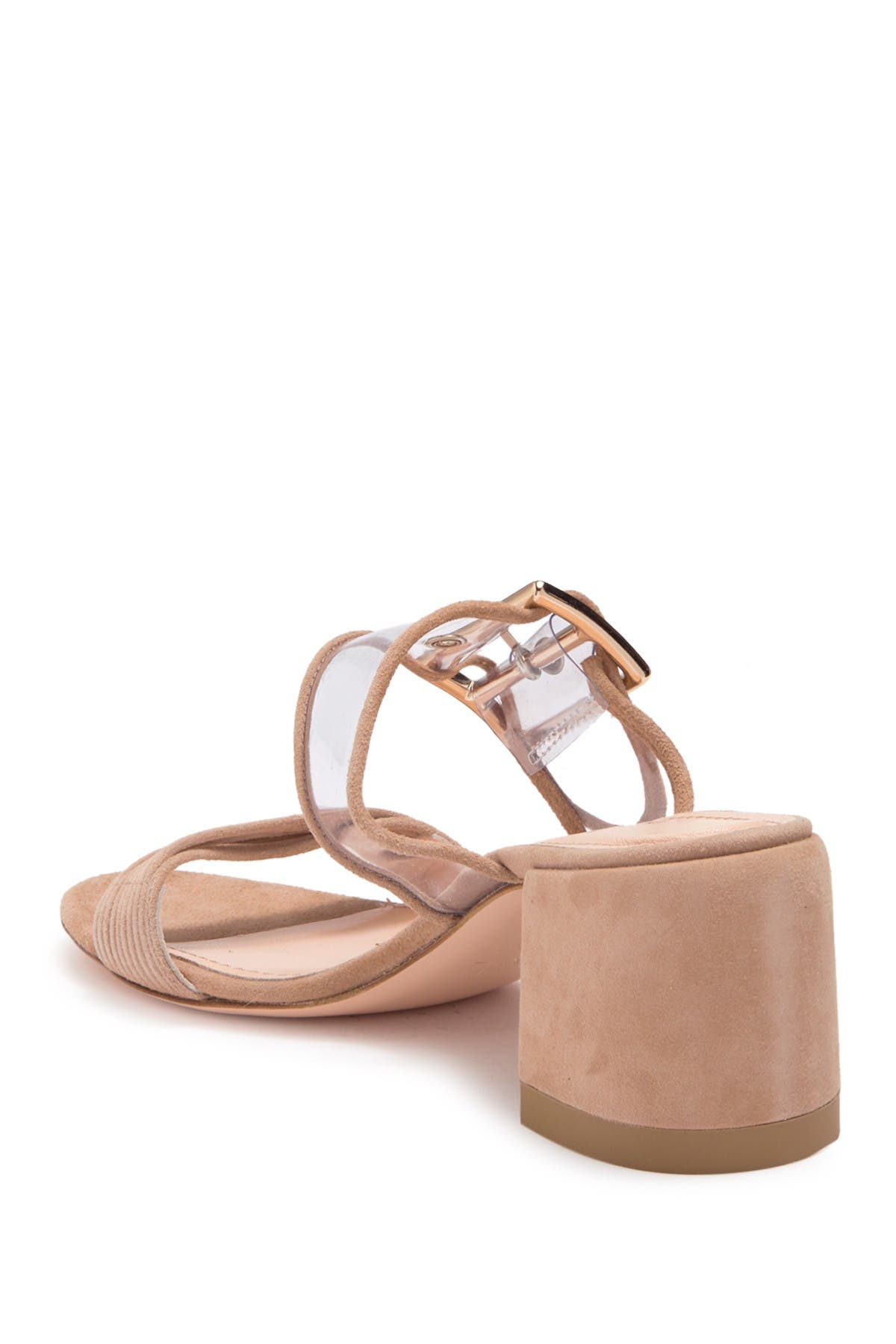 AGL Transparent Buckle Strap Mule, Alternate, color, 