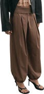 MANGO Pull-On High Waist Cotton Balloon Pants