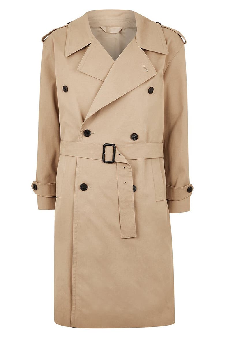 Double Breasted Trench Coat, Alternate, color, STONE
