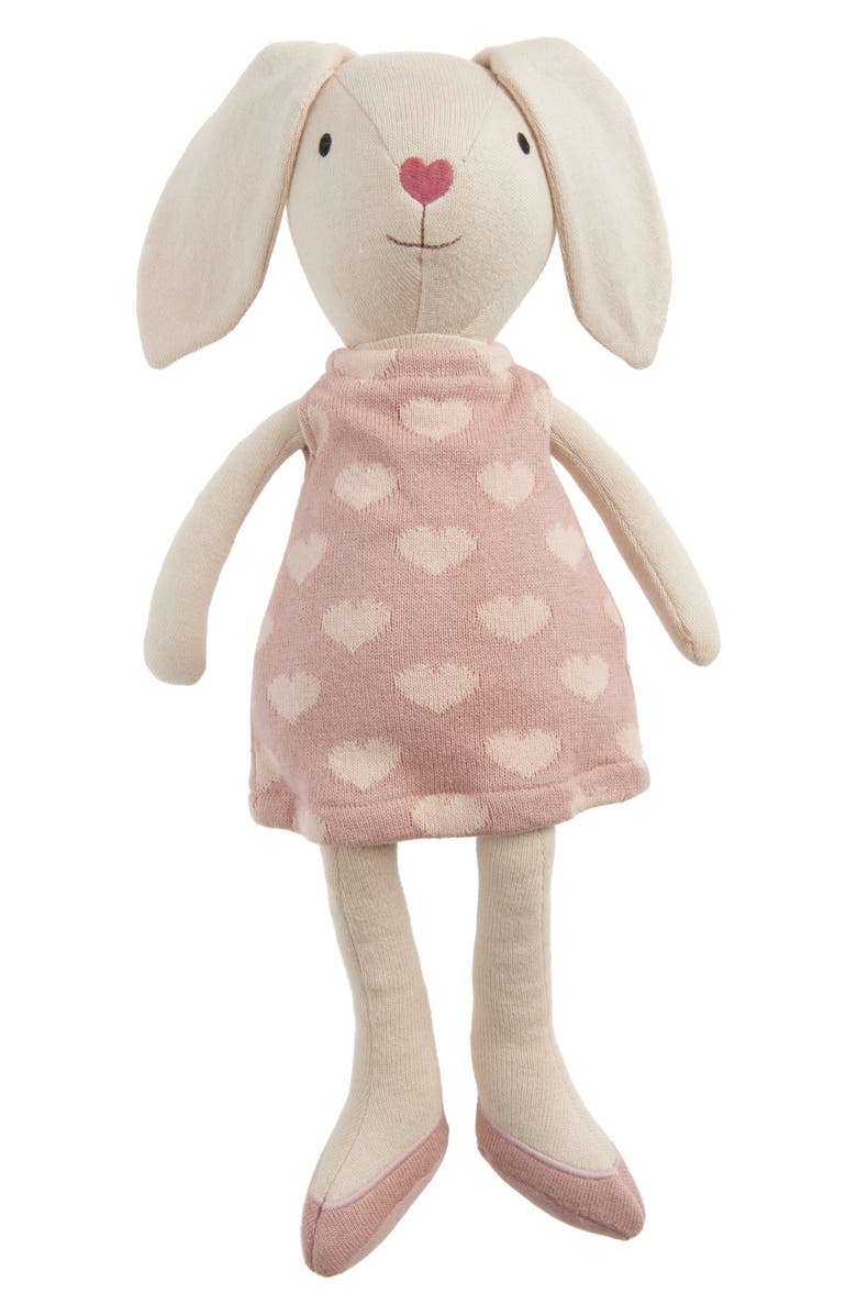 APPLE PARK Luella Plush Bunny Stuffed Animal, Main, color, White