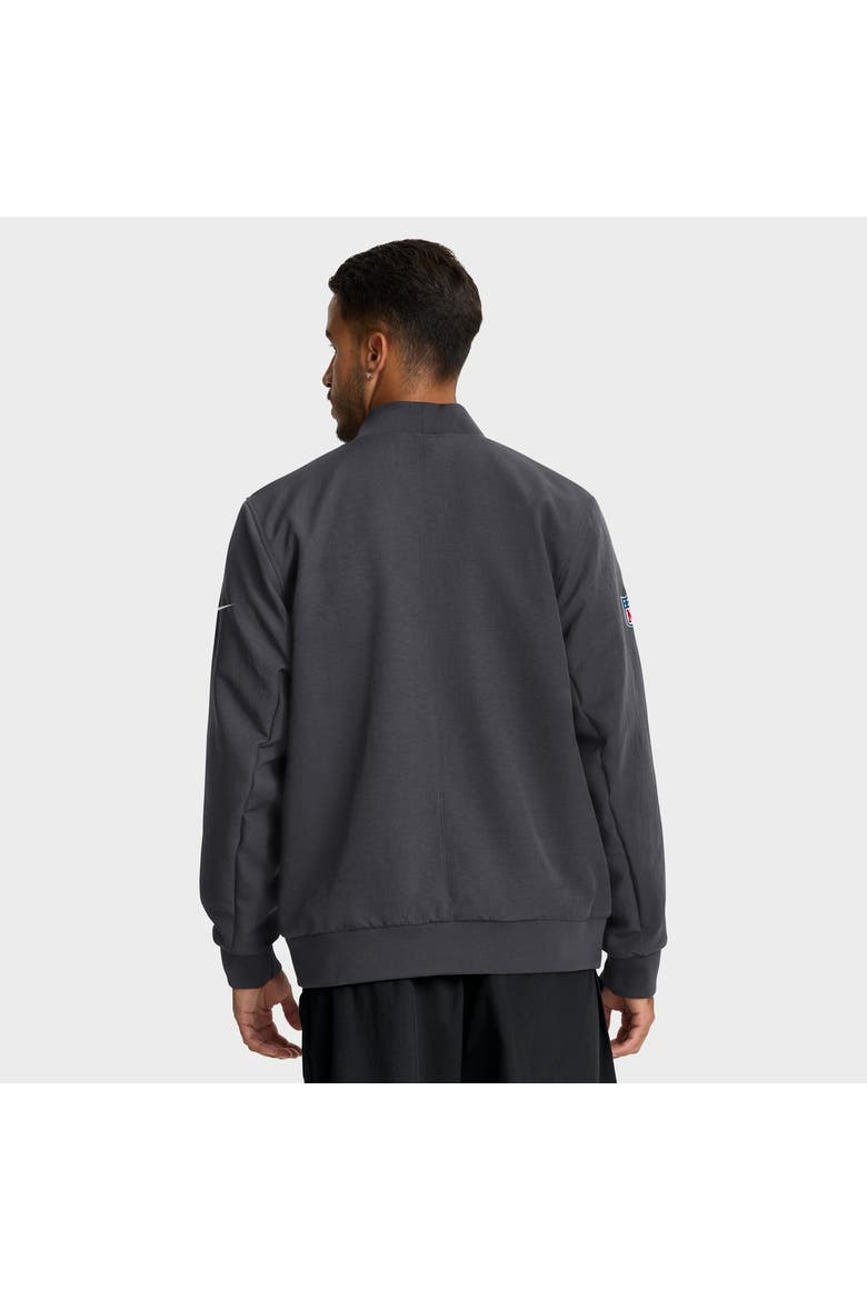 Men's Nike Anthracite Buffalo Bills Sideline Powerful Blocking Full-Zip Bomber Jacket, Alternate, color, Anthracite