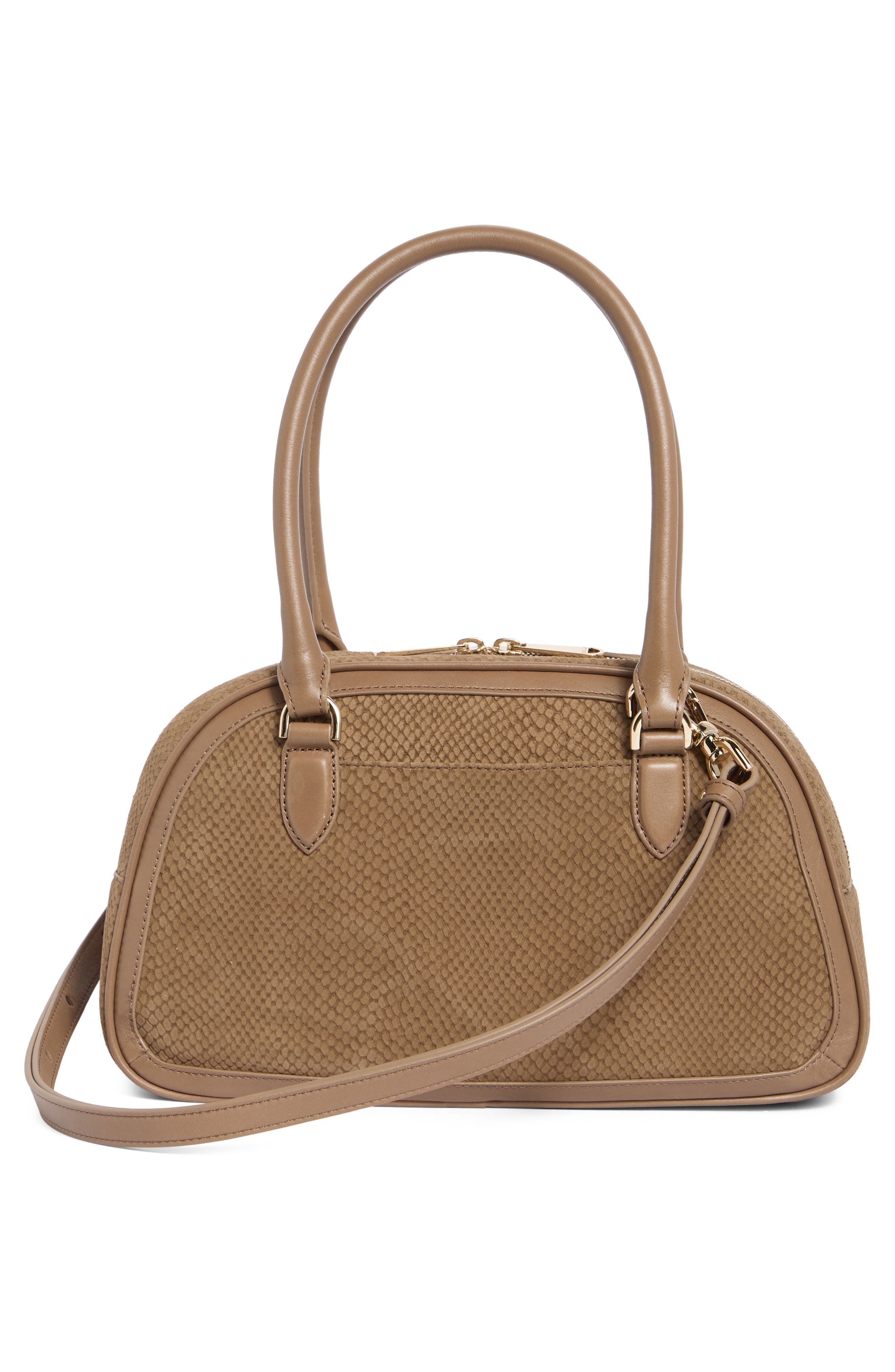 Angie Snakeskin Embossed Leather Satchel, Alternate, color, TAUPE BELCANTO