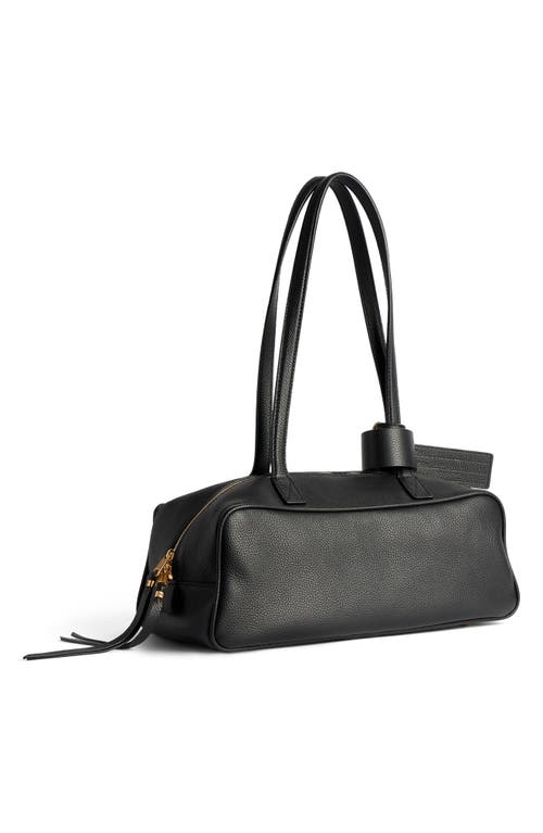 Balenciaga Small Bowling Leather Satchel In Black