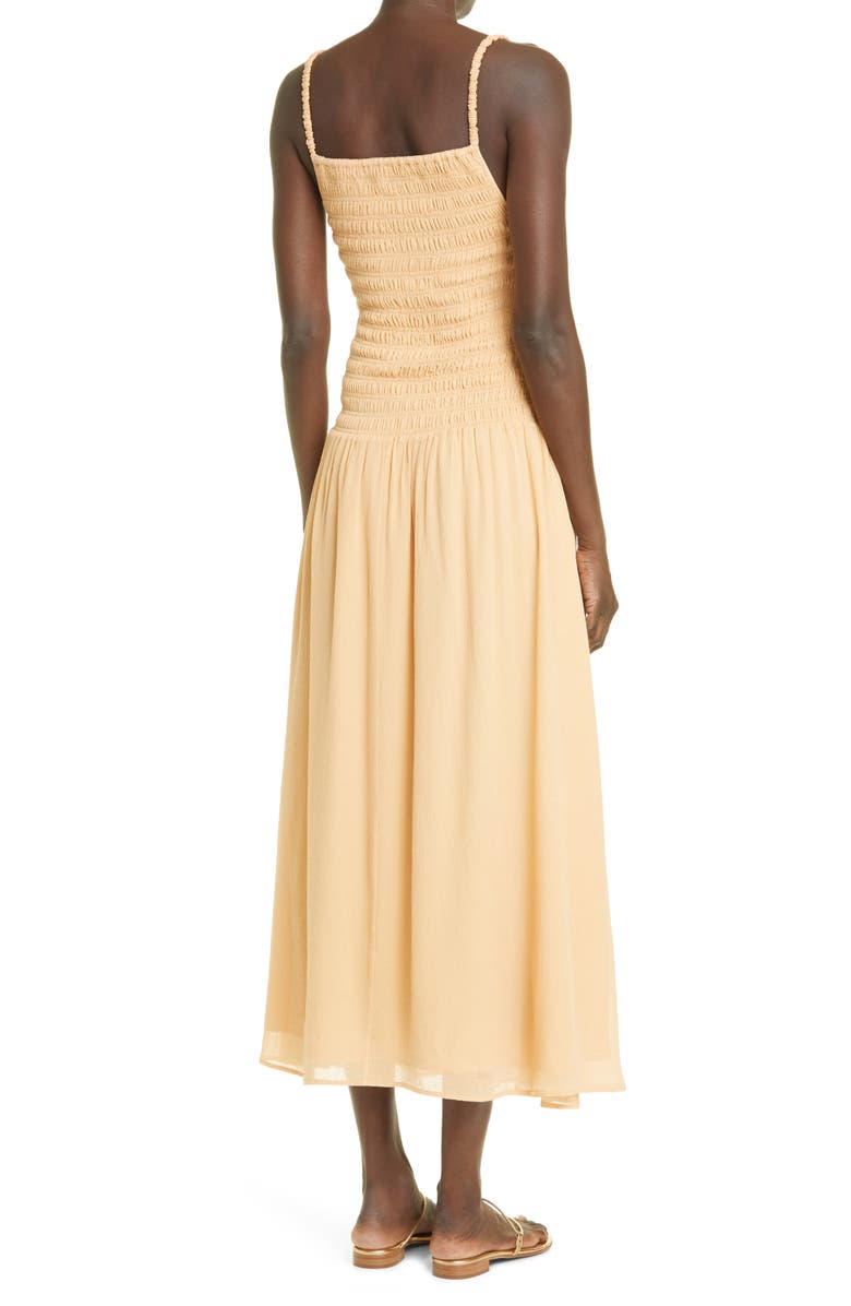 TOTEME Long Smocked Dress, Alternate, color, 