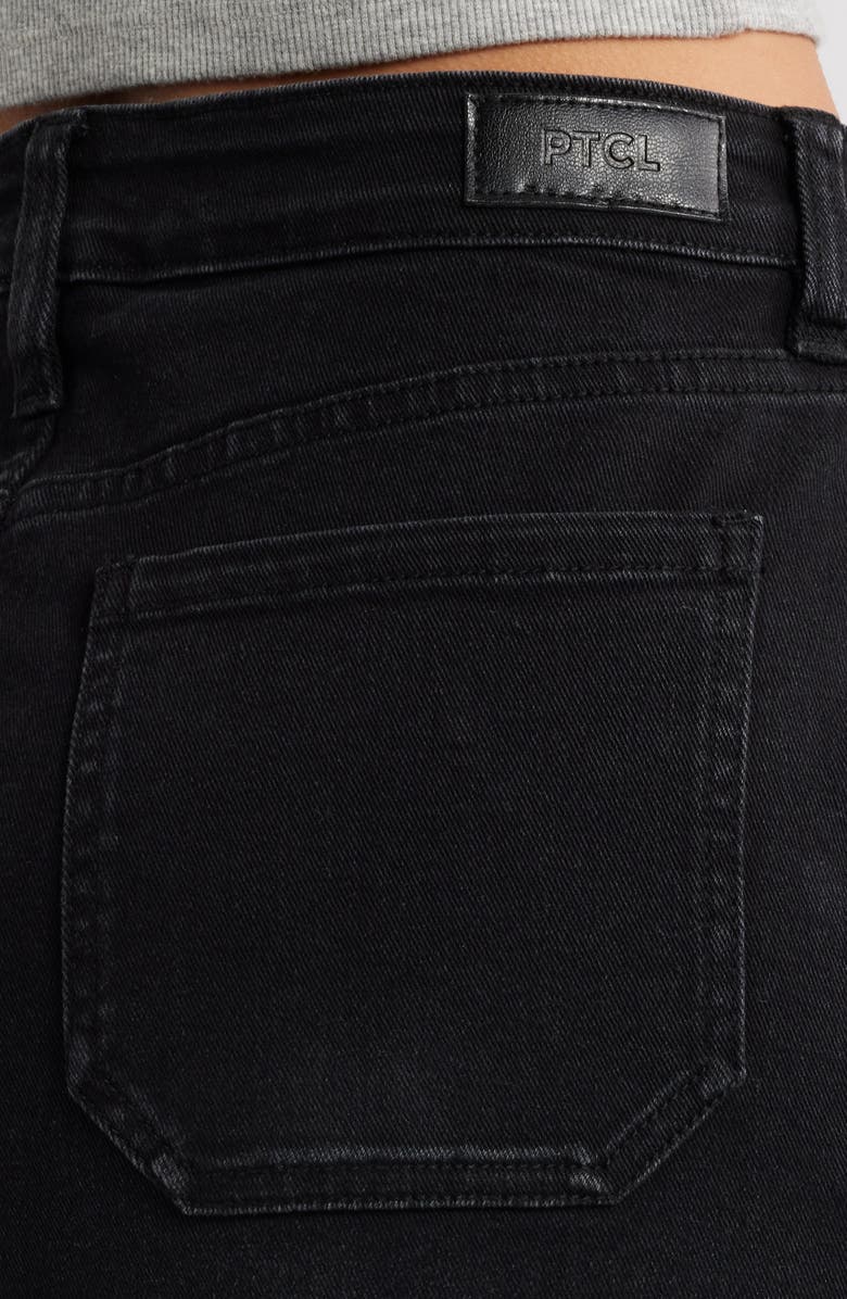 PTCL Bree Easy Stretch Denim Miniskirt, Alternate, color, Black