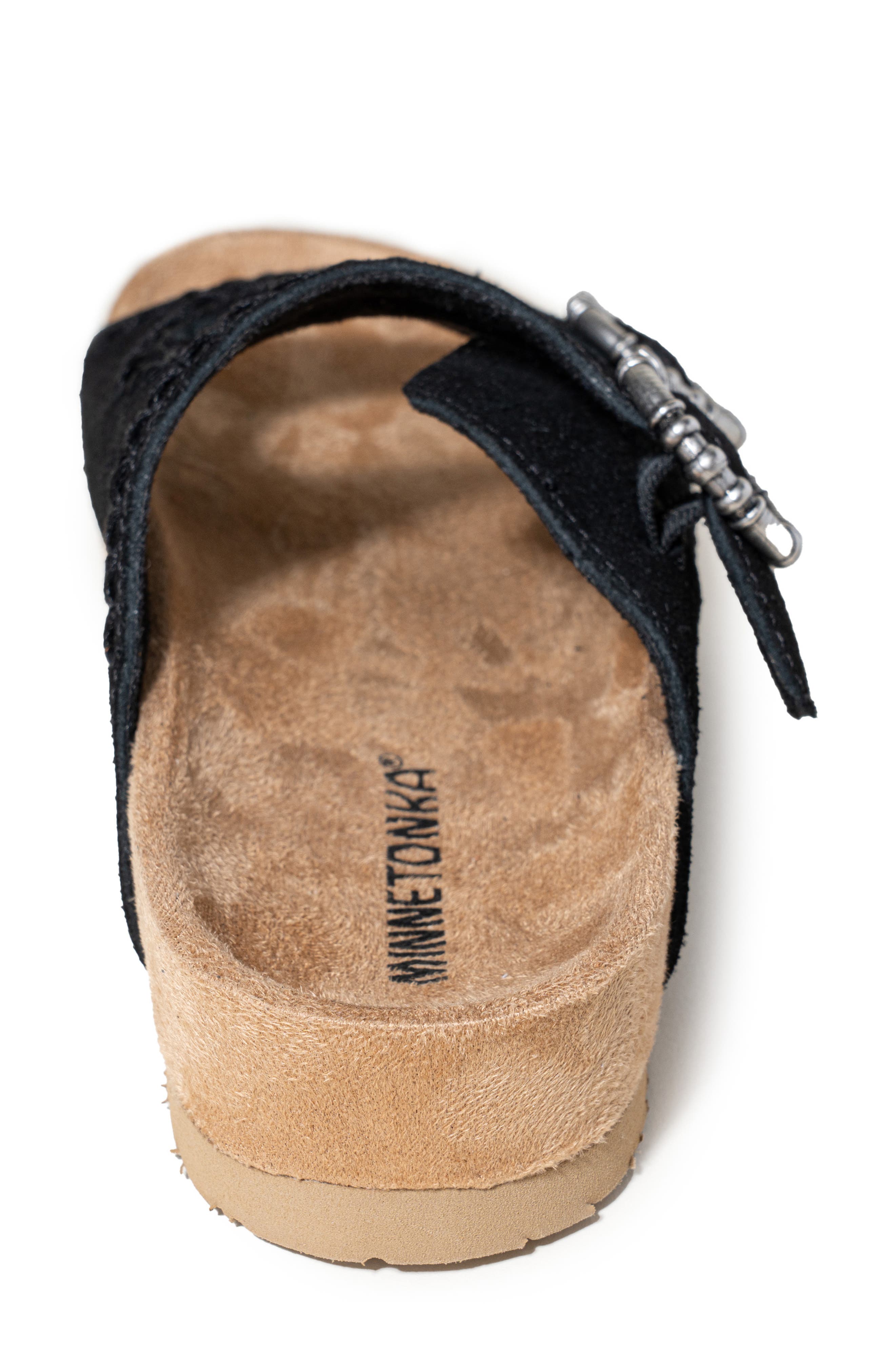 Minnetonka Georgine Sandal, Alternate, color, Black