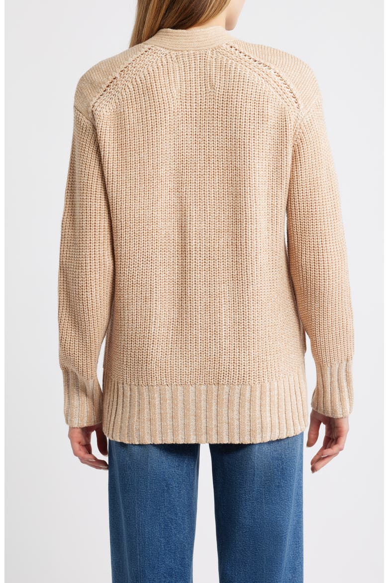 Cotton Blend Cardigan, Alternate, color, CHAMPAGNE