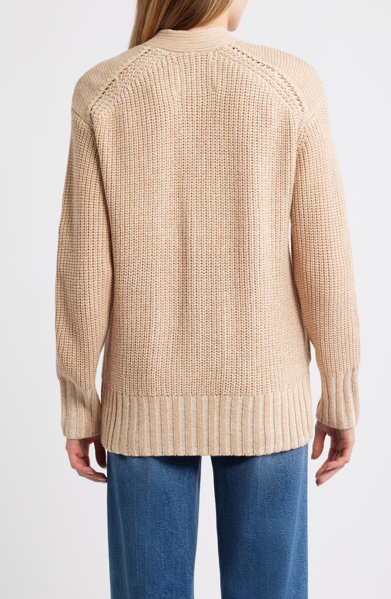 CITY BLUES Cotton Blend Cardigan, Alternate, color, Champagne