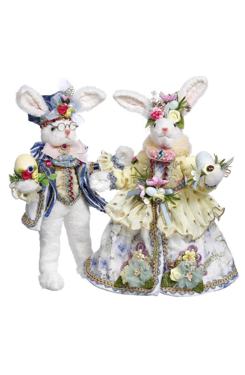 Mark Roberts Mr and Mrs Cottontail Rabbit, Small, Set of 2, Main, color, Cream