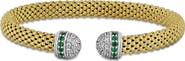 Julianna B. Cubic Zirconia Popcorn Open Bangle Bracelet