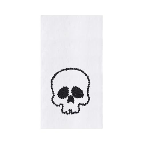C & F Home C&f Home Skull Design Dishtowel Halloween Fall Autumn Harvest Spooky Scary Drying Kitchen Dish Towel In White
