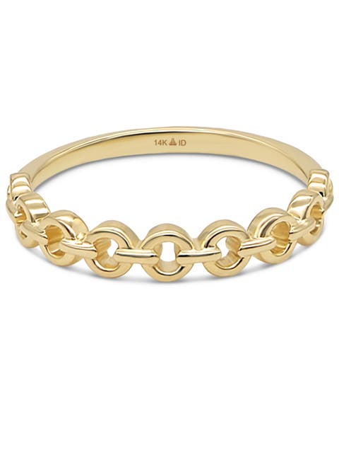 Cable Link Ring in 14K Gold