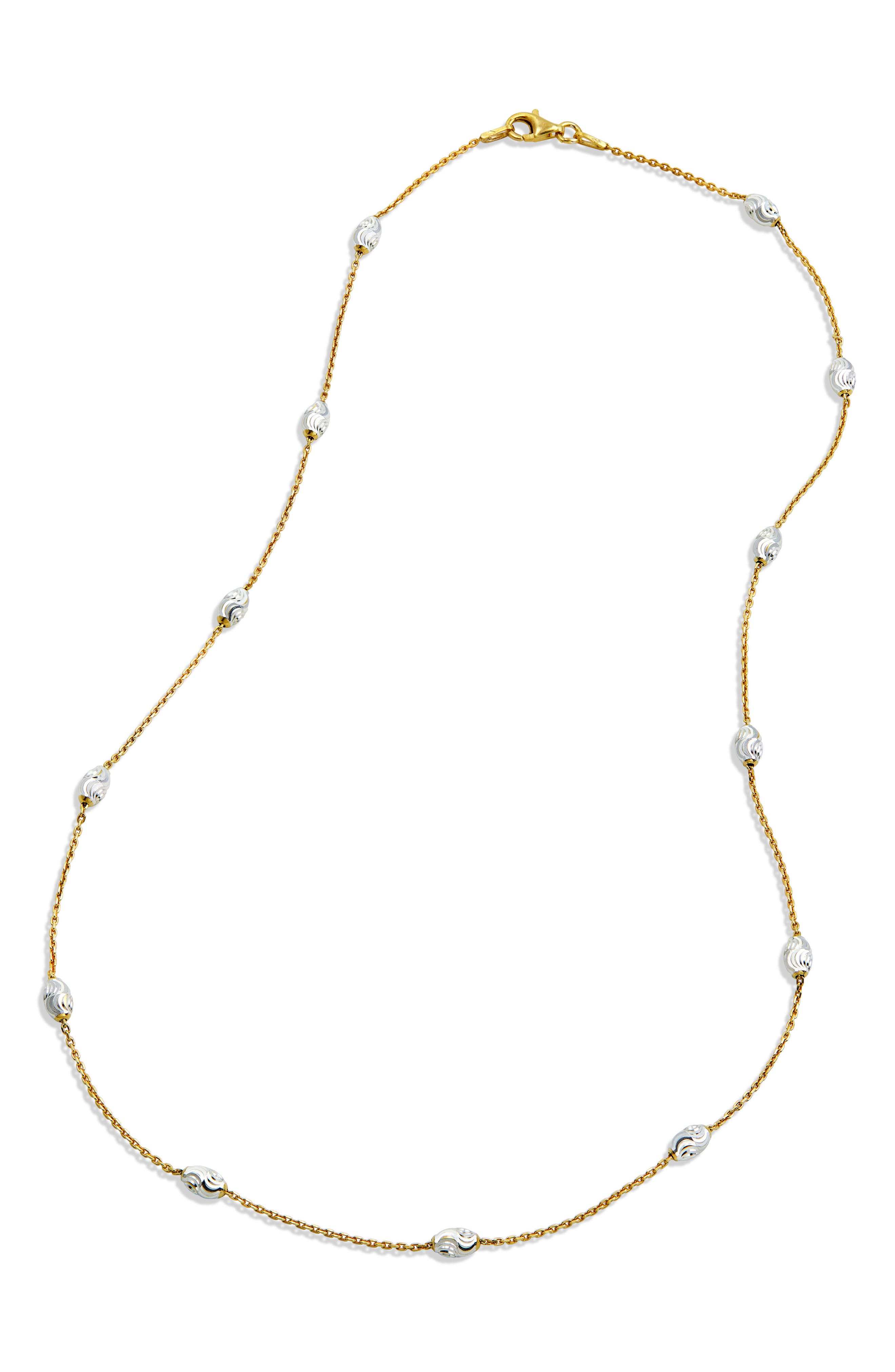 SAVVY CIE JEWELS Two-Tone 18K Gold & Sterling Silver Station Necklace
