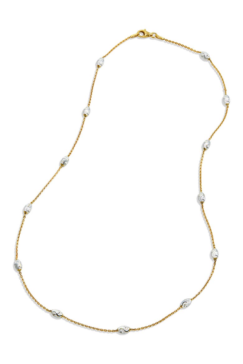 Sparkling Station Chain Necklace, Main, color, YELLOW GOLD