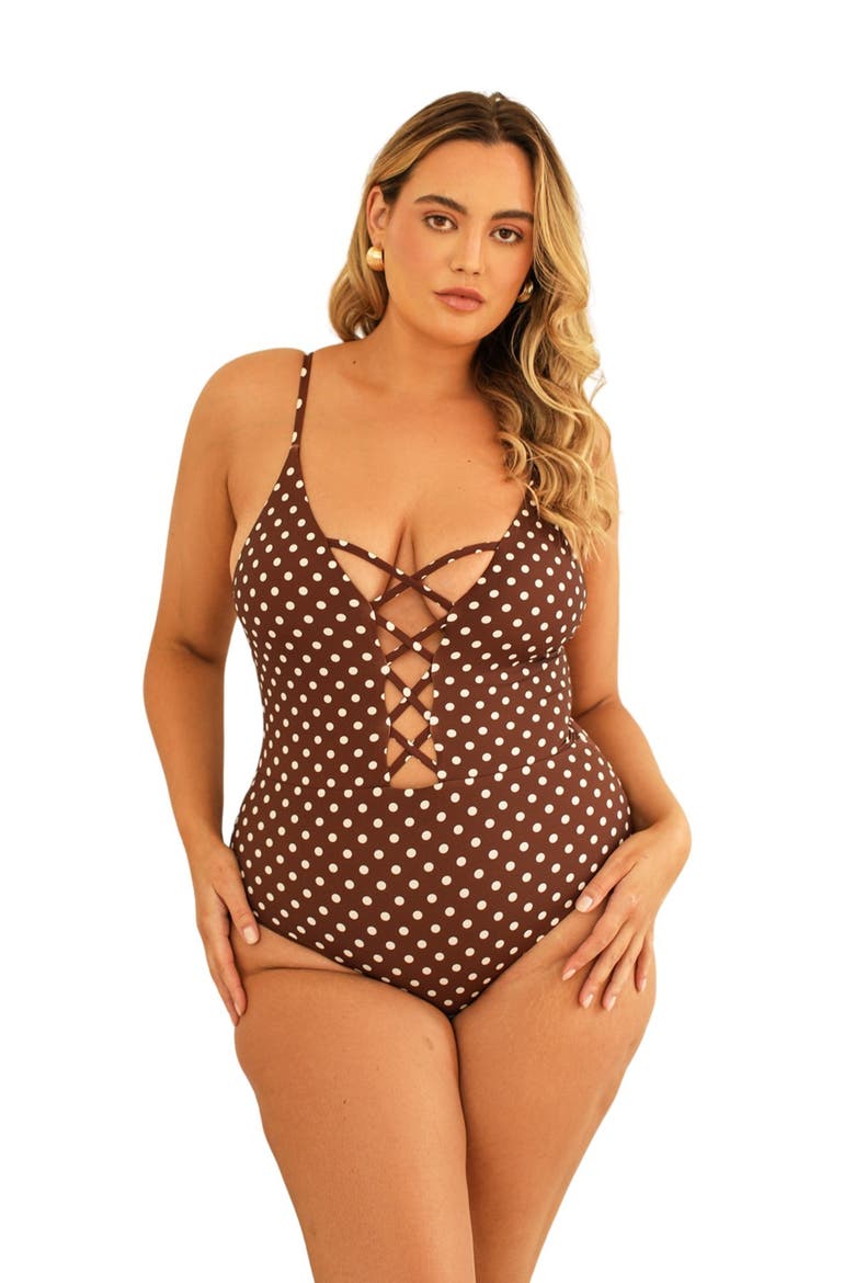 Bliss One Piece, Main, color, Dotted Brown