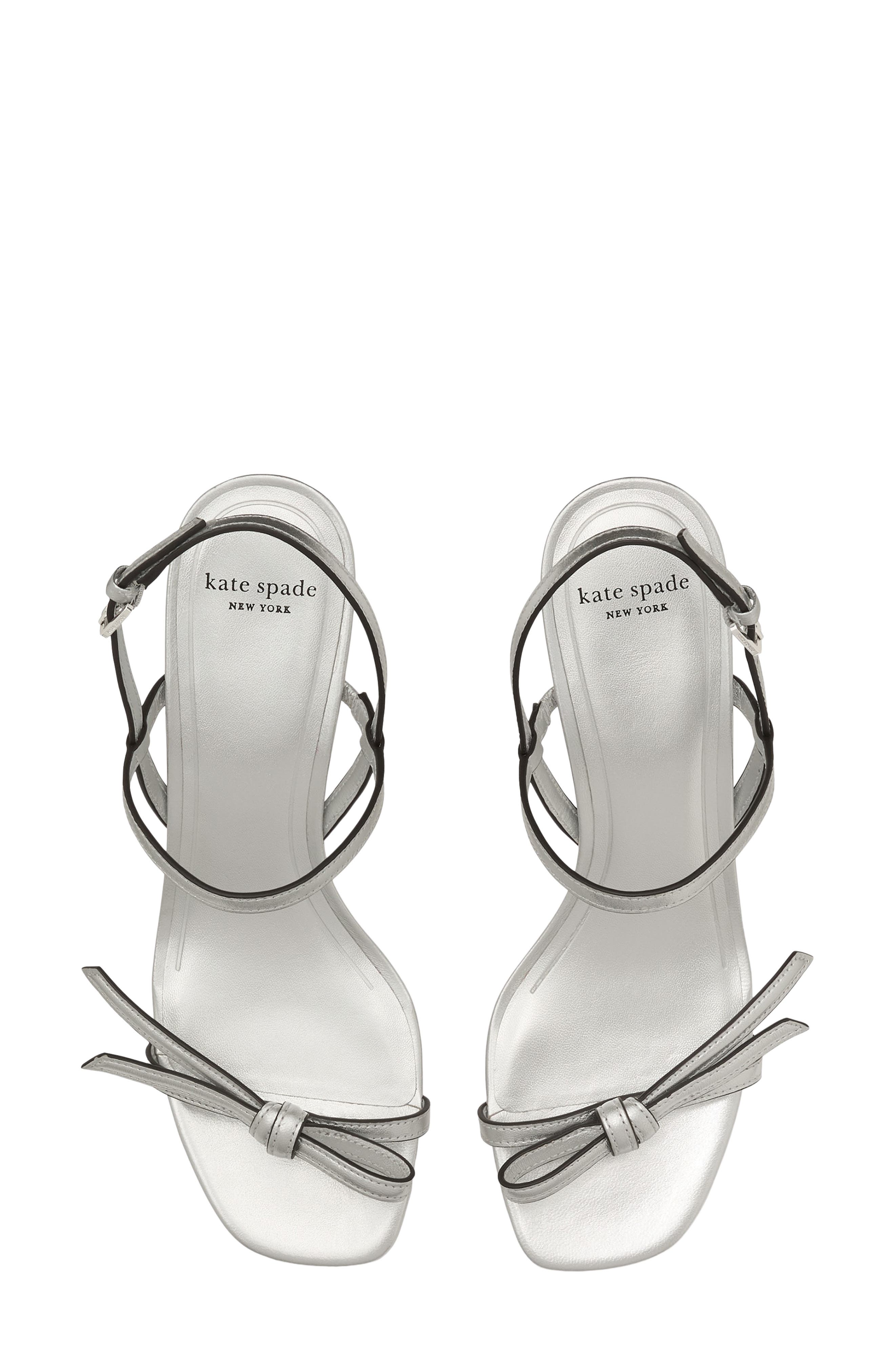 Kate Spade New York loop slingback sandal, Alternate, color, Silver