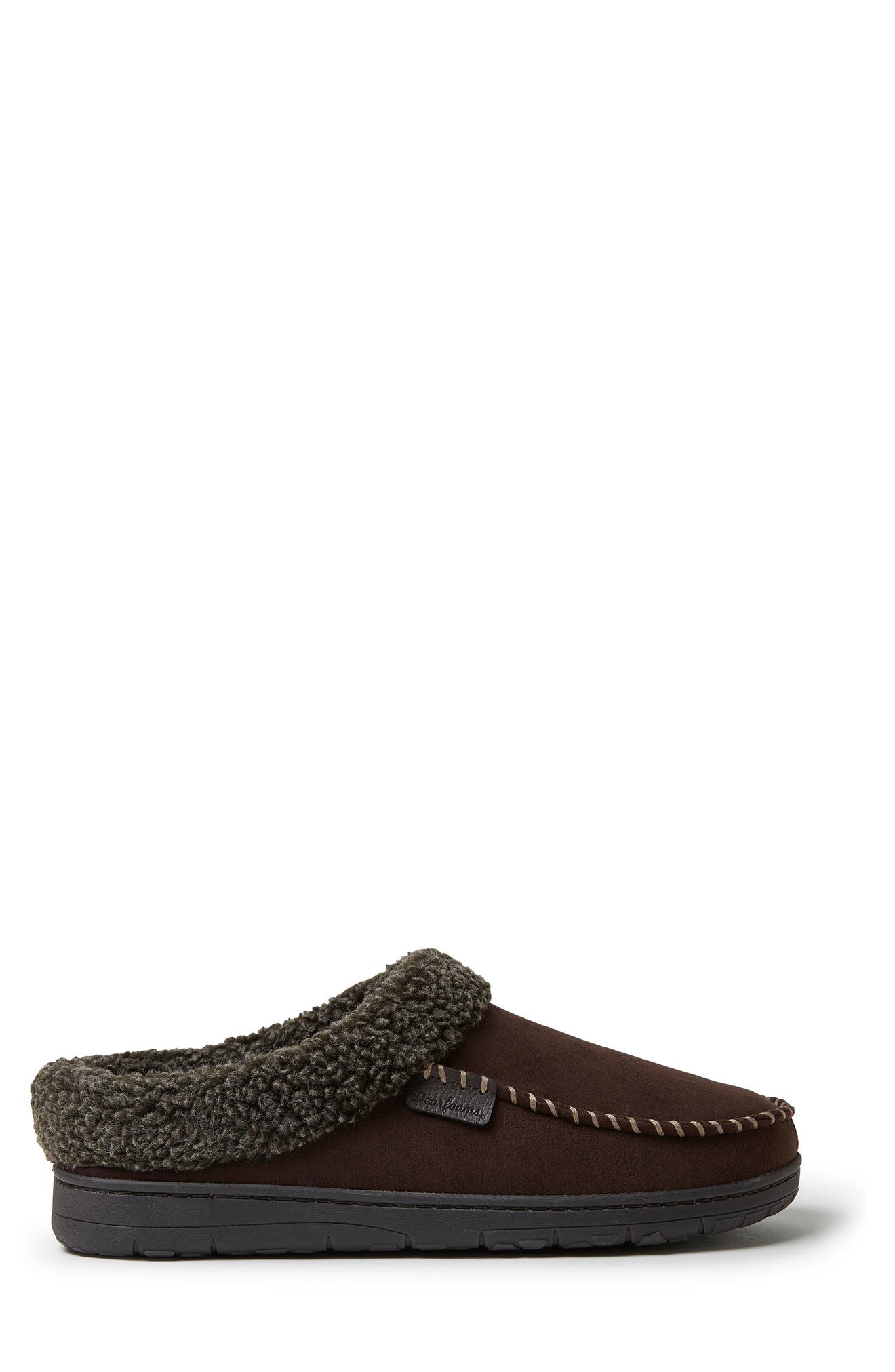 DEARFOAMS Brendan Microfiber Faux Fur Lined Clog Slipper, Alternate, color, 