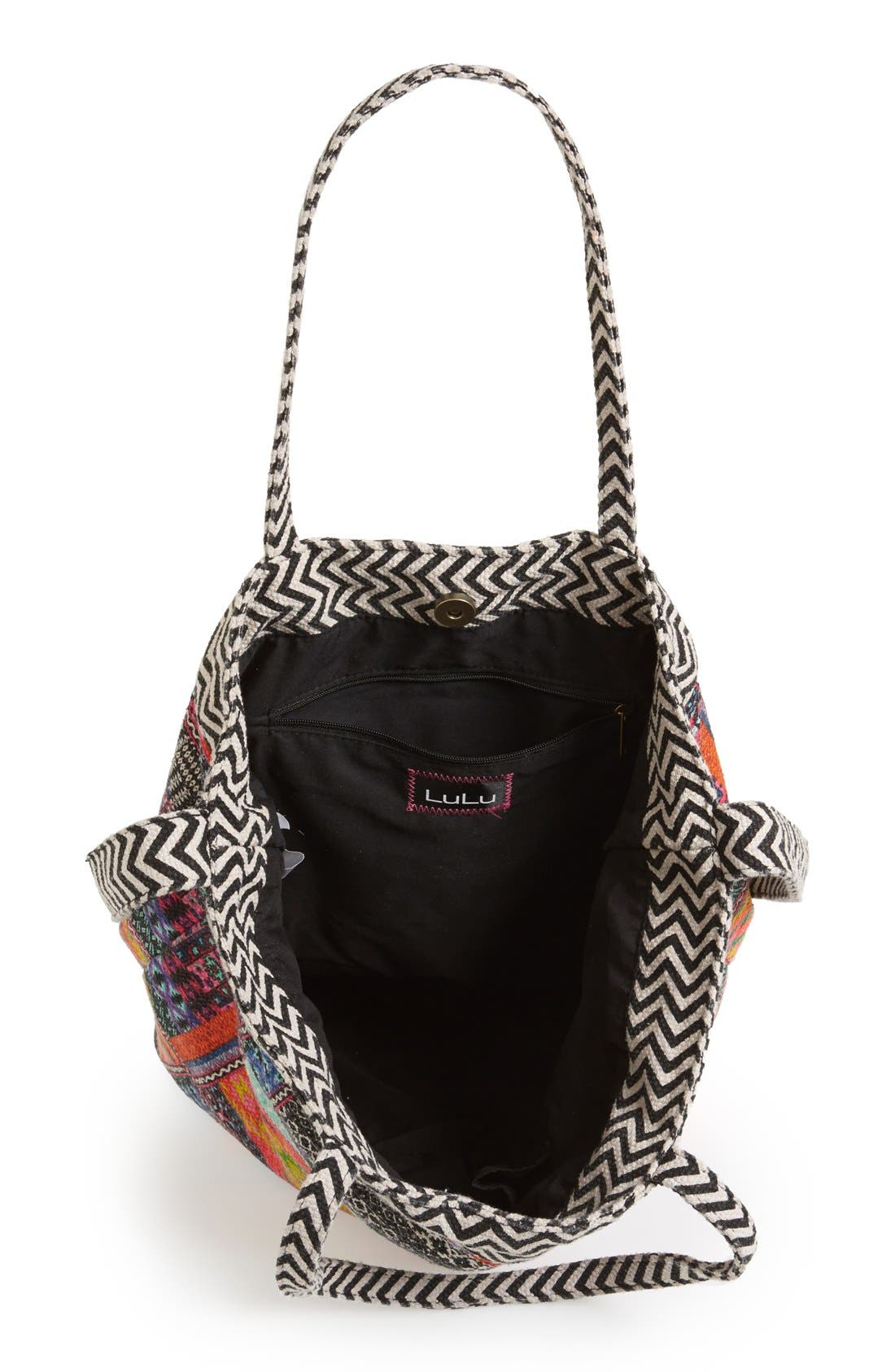 Woven Tote, Alternate, color, PINK MULTI