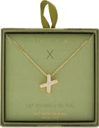 Leith Pavé Cubic Zirconia Initial Pendant Necklace