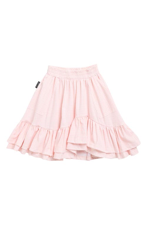 Tiny Tribe Kids' Plaid High-low Skirt In Pink