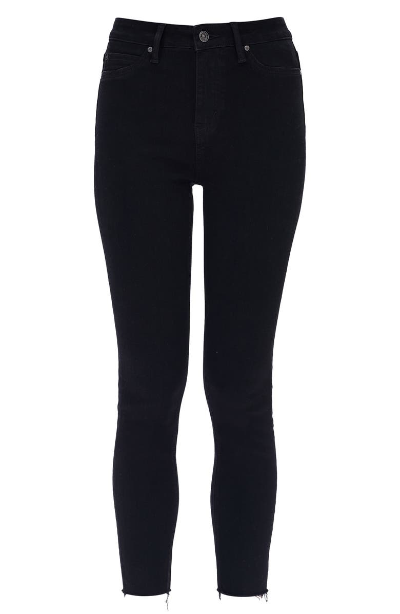 Bayeas High Waist Raw Hem Skinny Jeans, Alternate, color, 