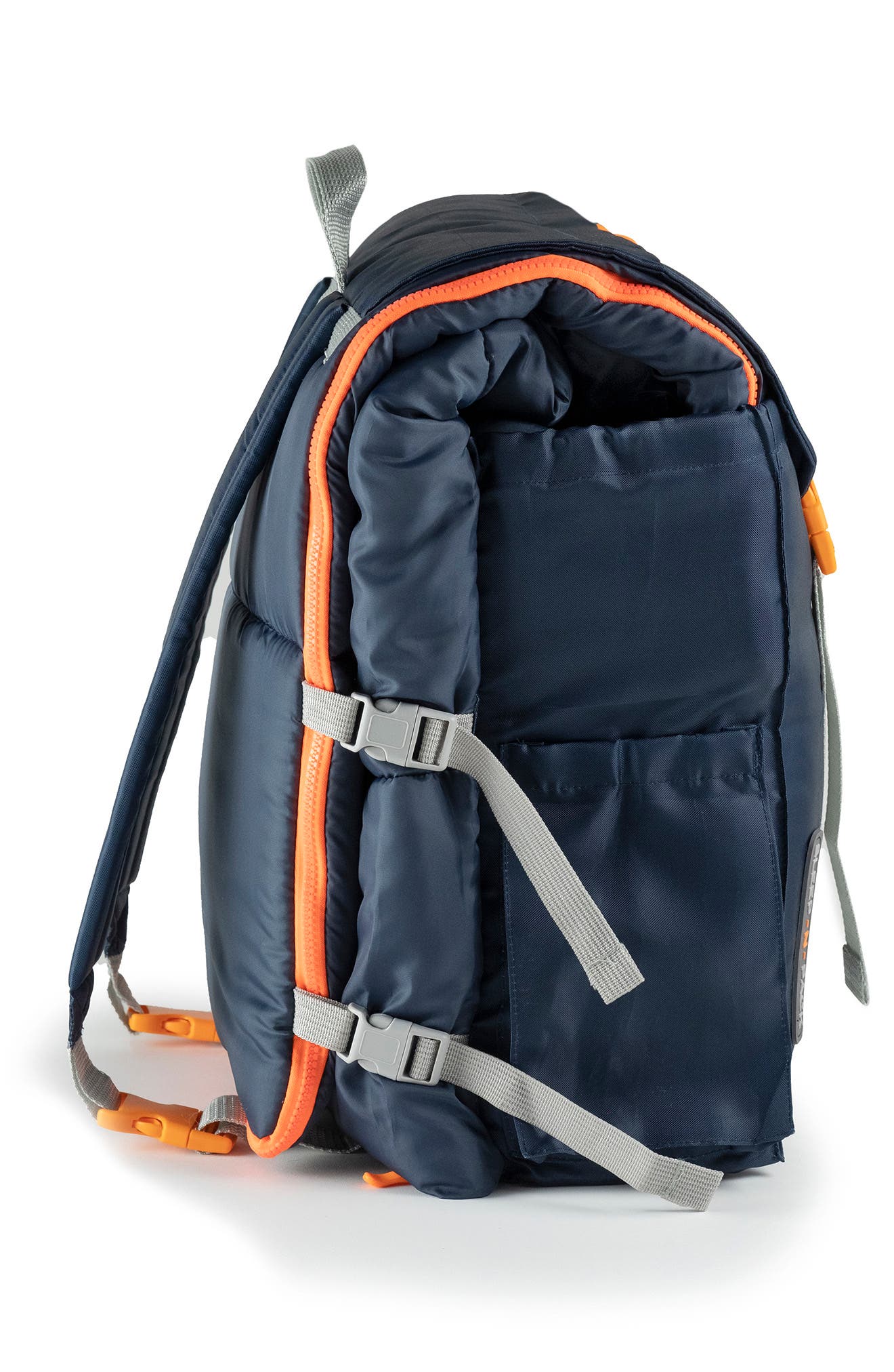 Kids' Sleep-n-Pack Water Repellent Sleeping Bag Backpack, Alternate, color, DARK NAVY/ CLASSIC GREEN