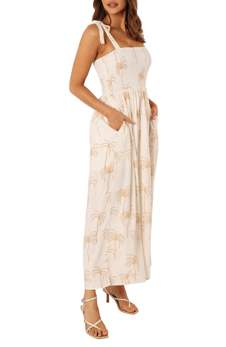 Petal & Pup Ginelle Palm Print Wide Leg Jumpsuit, Alternate, color,