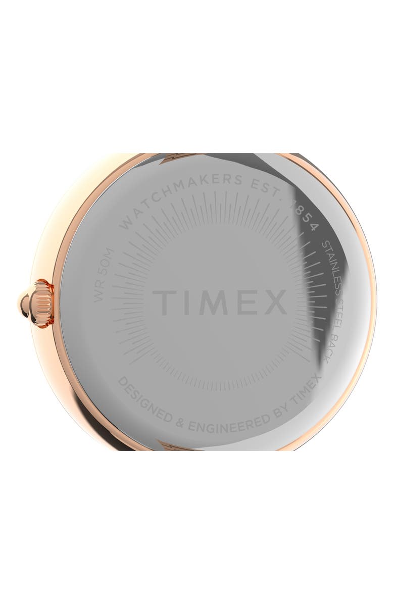 Timex<sup>®</sup> Adorn Crystal Bracelet Watch, 32mm, Alternate, color, Rose Gold/ Blue/ Rose Gold