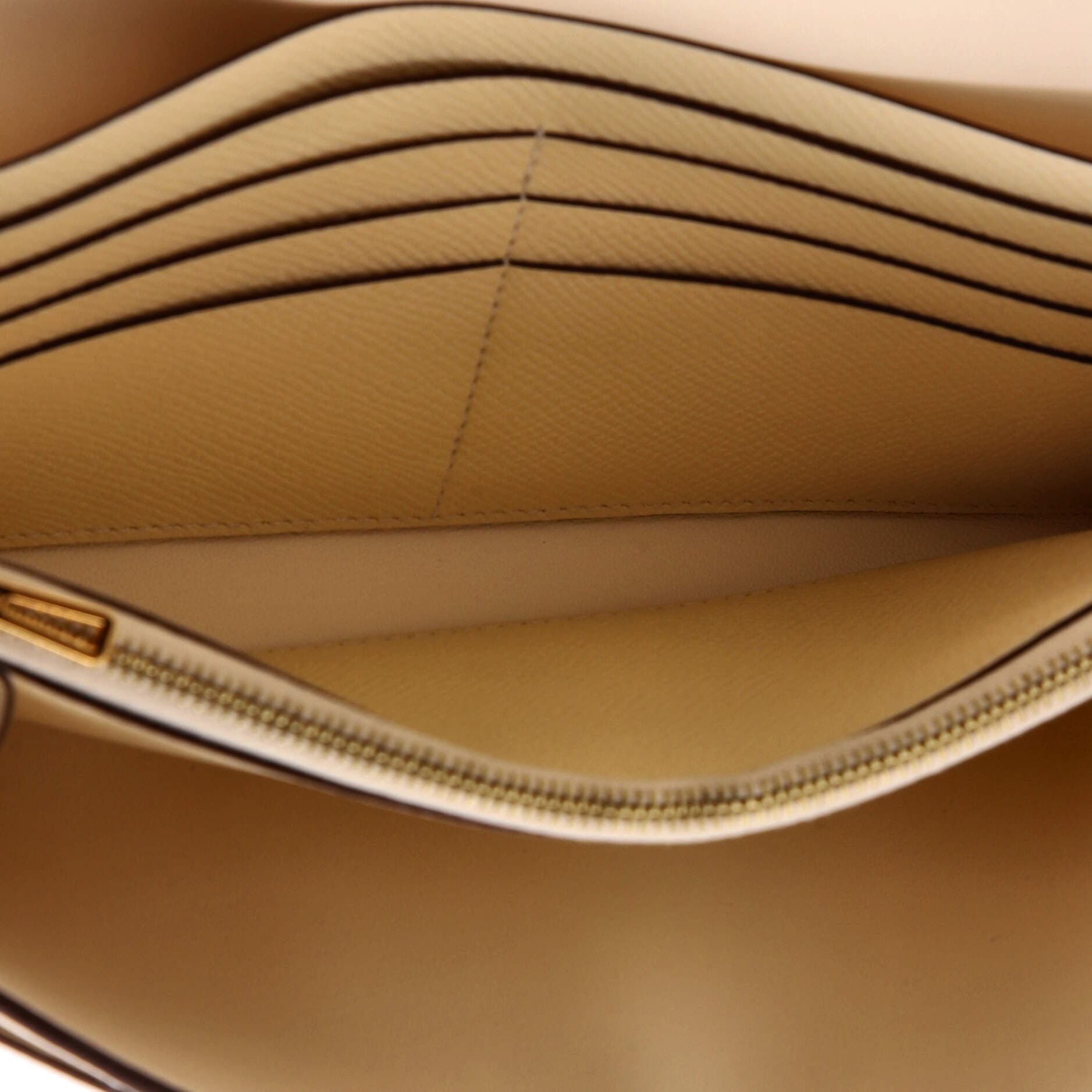 Pre-Owned Hermes Constance To Go Wallet Epsom, Alternate, color, Nata