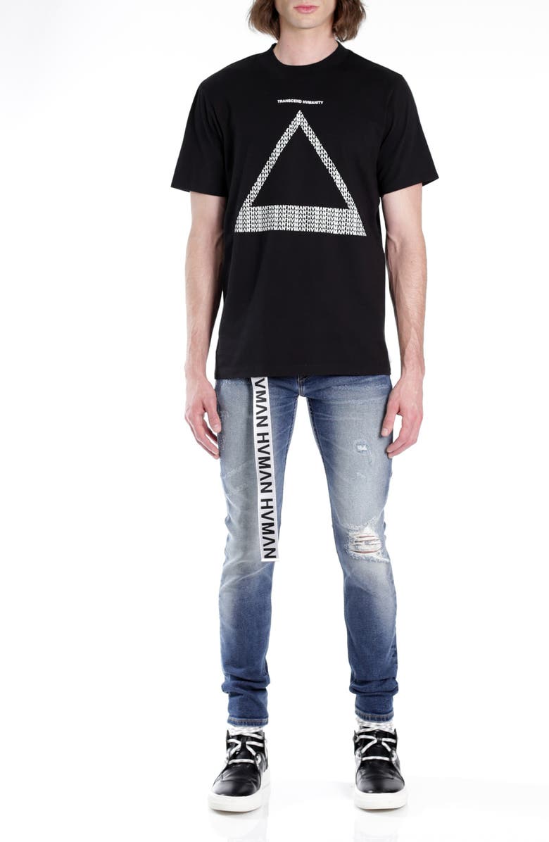 HVMAN Triangle Logo Graphic Tee, Alternate, color,