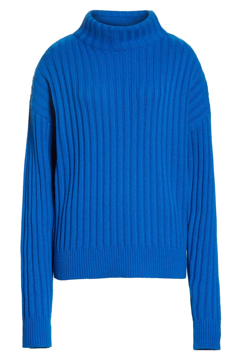 Cashmere Funnel Neck Pullover, Alternate, color, MEDITERRANEAN