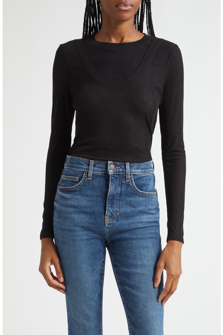 Neita Knit Top, Main, color, BLACK
