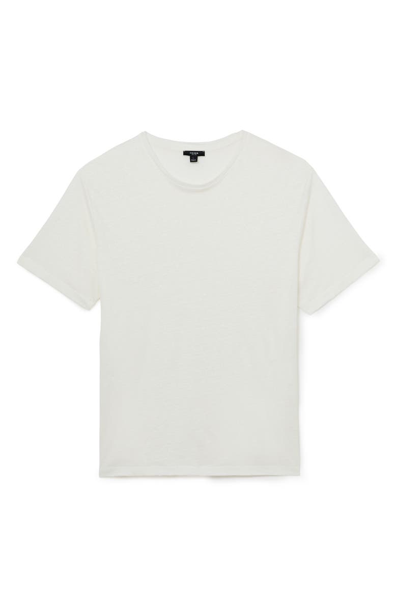 Reiss Langley Linen T-Shirt, Alternate, color, White