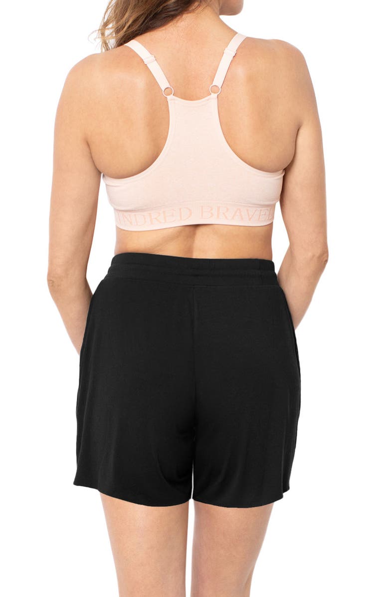 Kindred Bravely Maternity & Postpartum Lounge Short, Alternate, color, Black