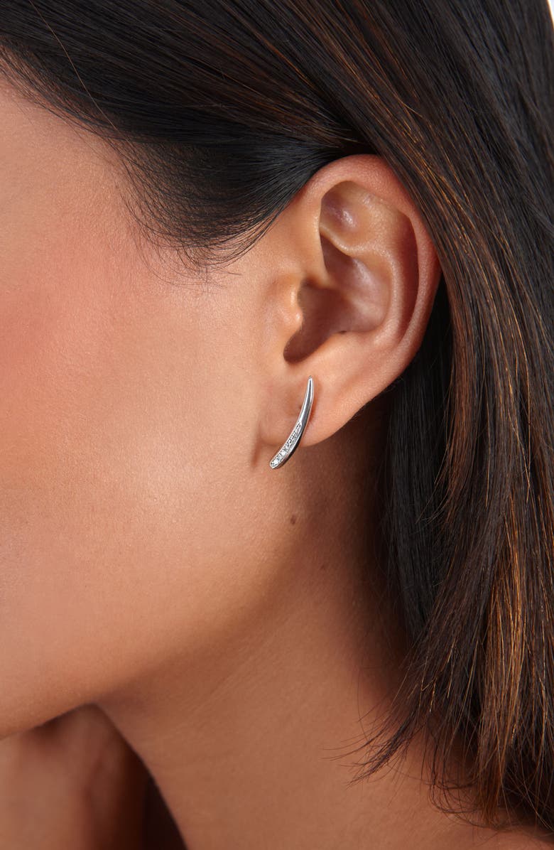 Lucy Quartermaine Skinny Drip Long Studs, Alternate, color, Sterling Silver