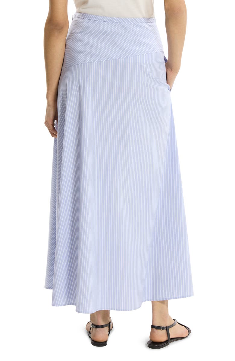 Theory Angled Yoke Stripe Skirt, Alternate, color, Blue Multi