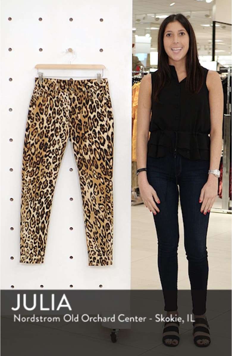 Seven7 Leopard Print Ankle Skinny Jeans, sales video thumbnail
