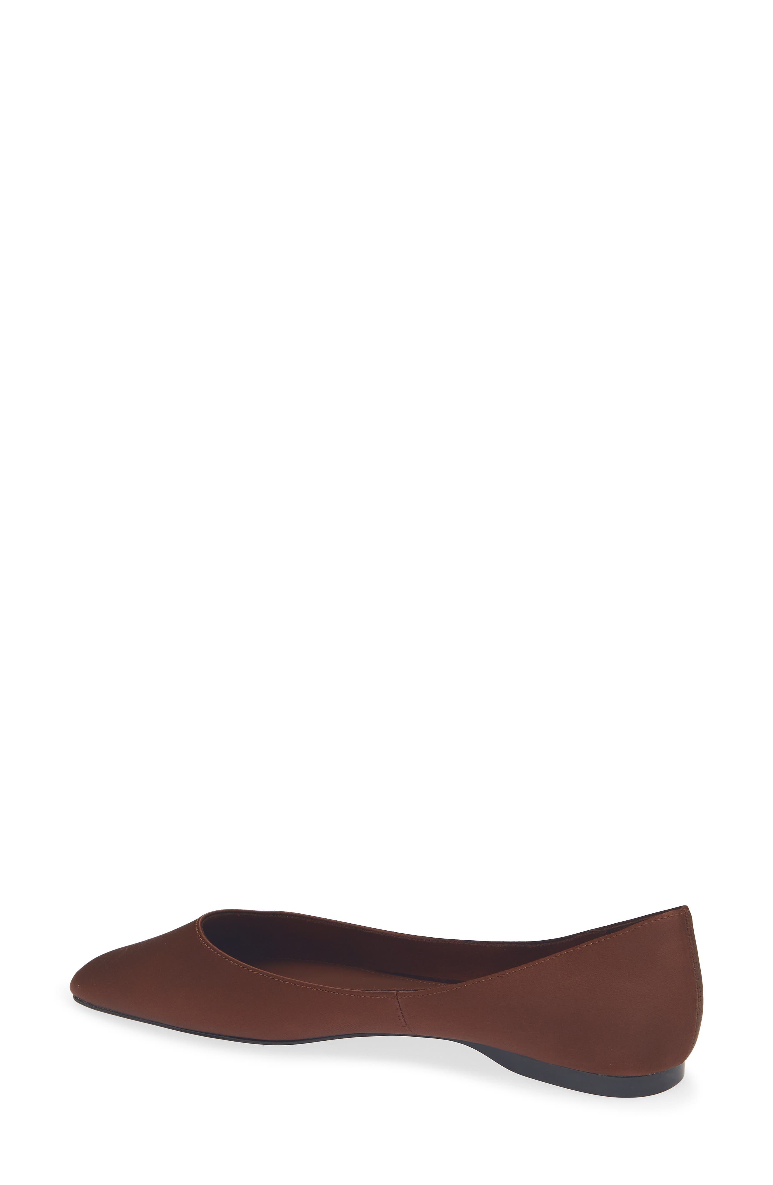 Ebro Square Toe Flat, Alternate, color, CHOCOLATE